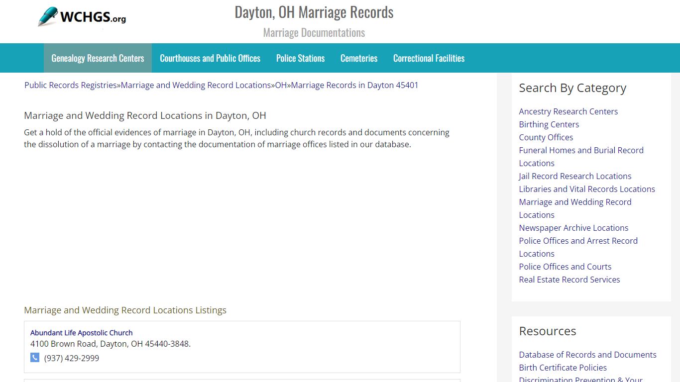 Dayton, OH Marriage Records - Marriage Documentations